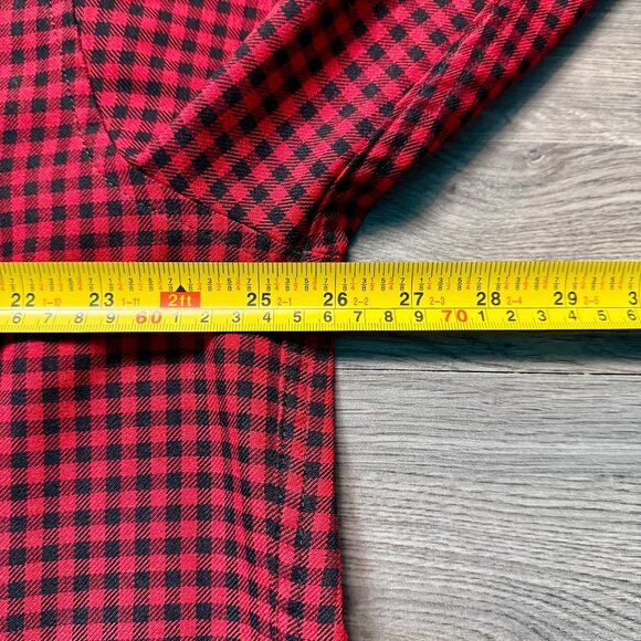 *Vintage L.L. Bean Men's Flannel Button Up Shirt - Red - Picture 4 of 5
